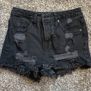 Mossimo Jean Shorts High Rise Black Size 4